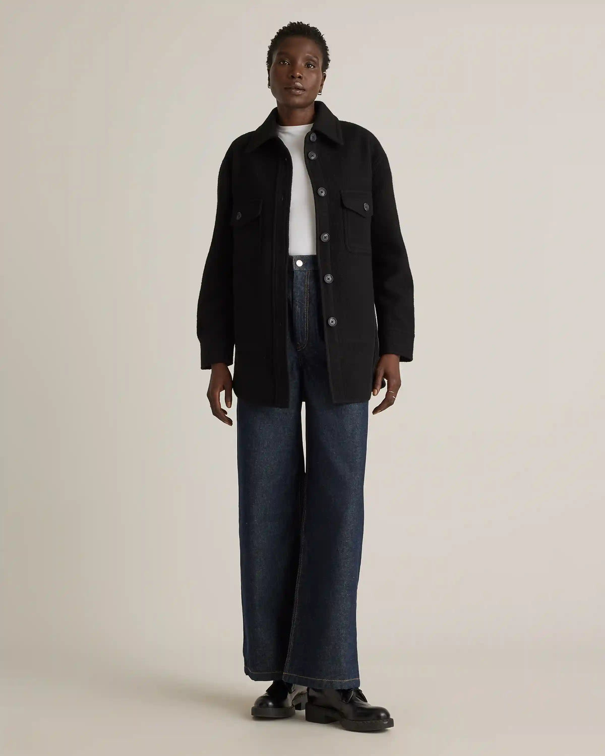 100% Merino Wool Shirt Jacket