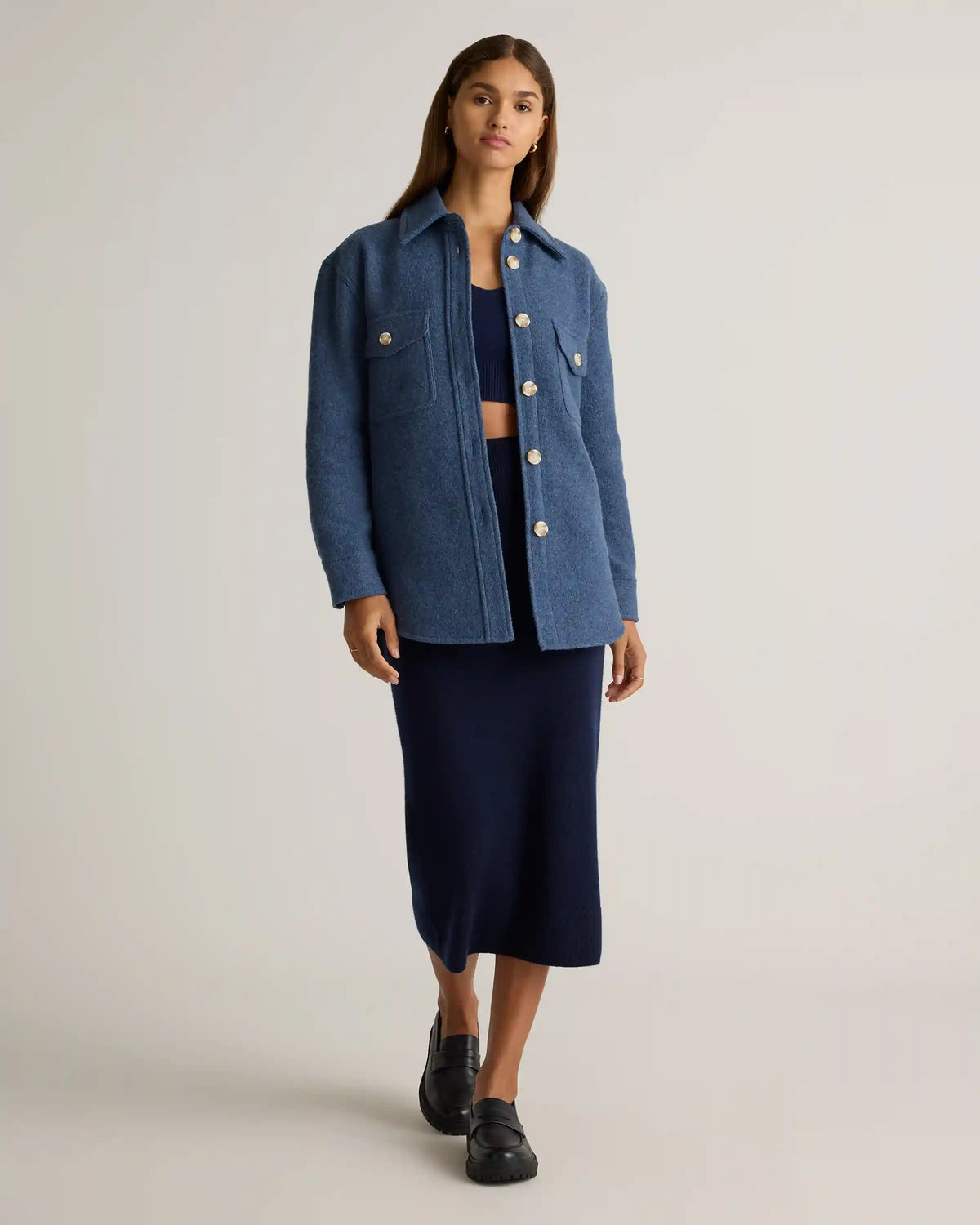 100% Merino Wool Shirt Jacket