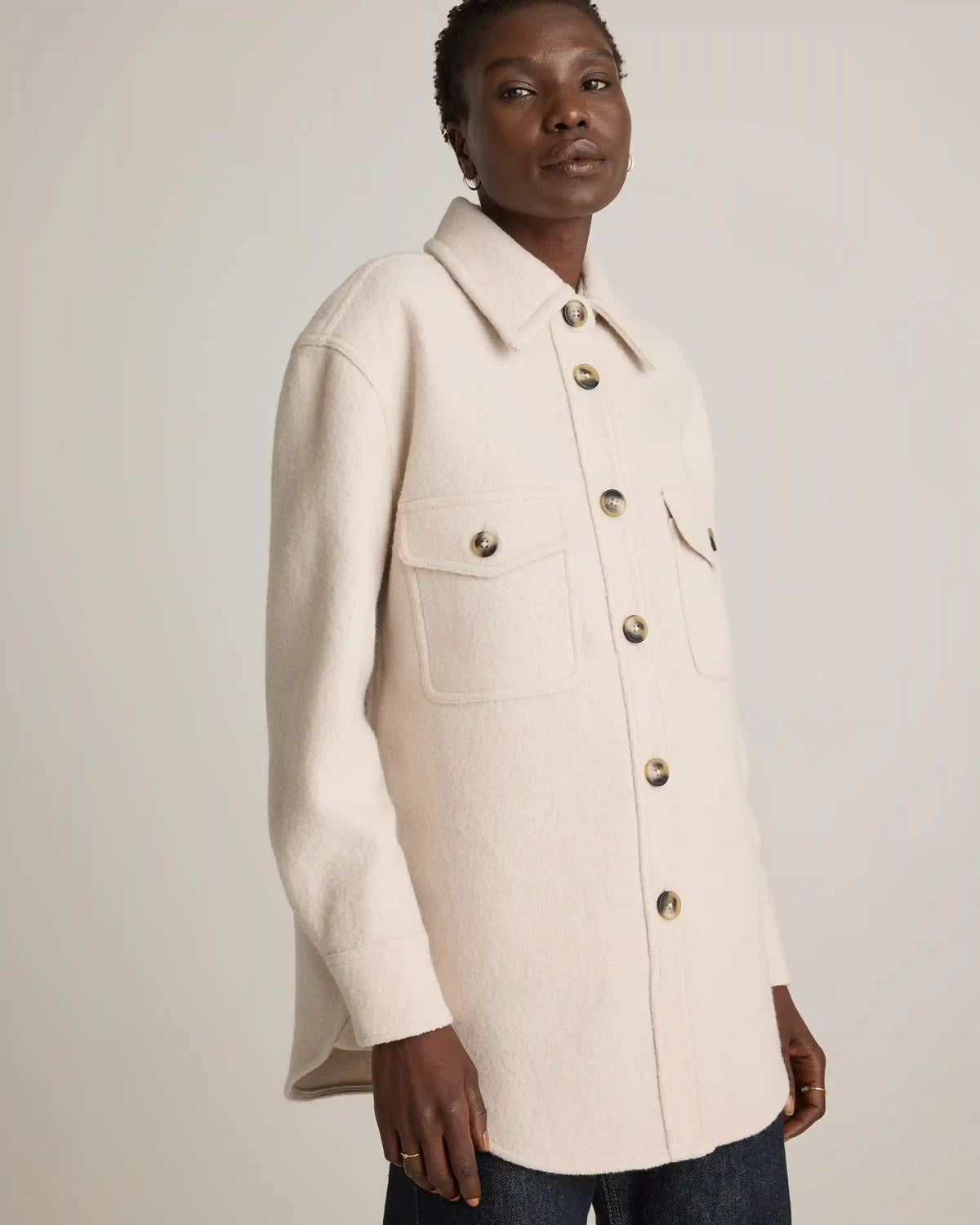 100% Merino Wool Shirt Jacket