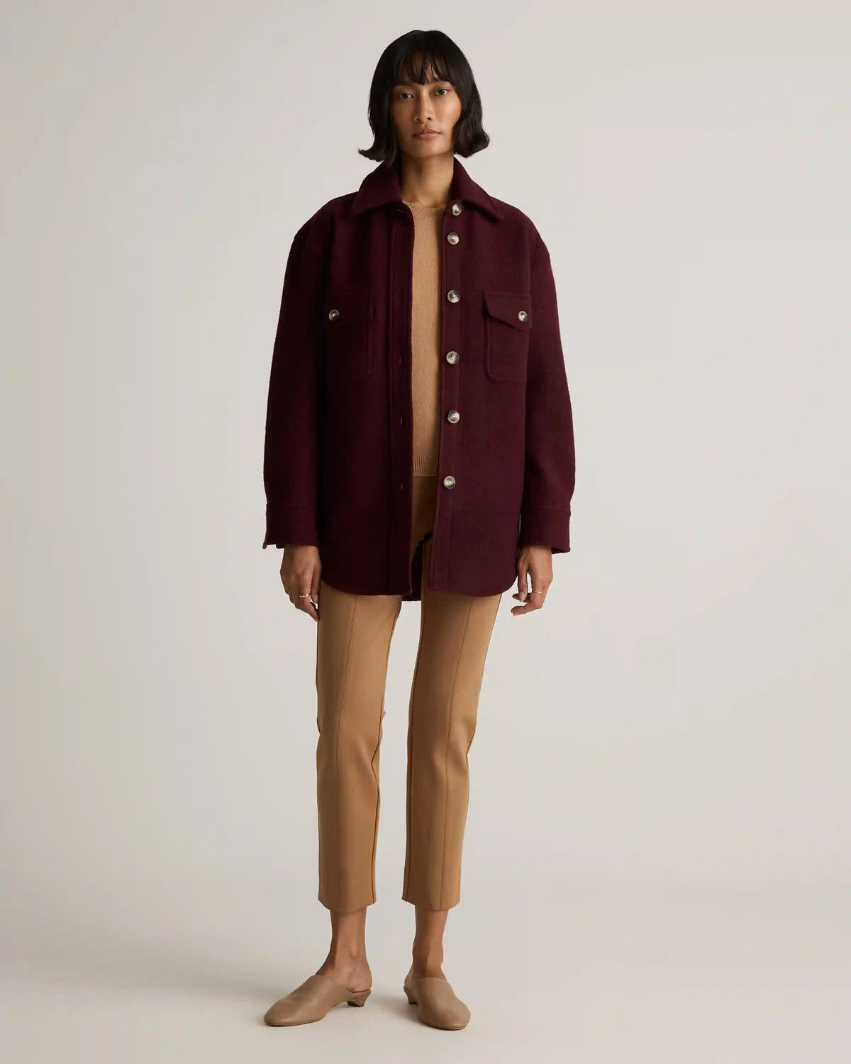 100% Merino Wool Shirt Jacket