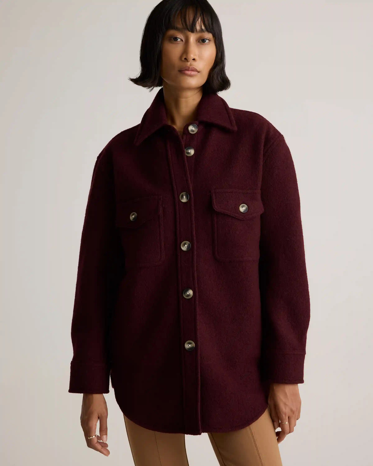 100% Merino Wool Shirt Jacket