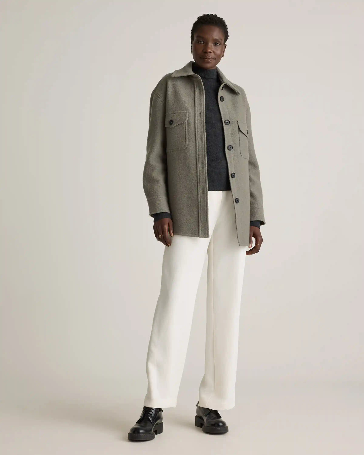 100% Merino Wool Shirt Jacket
