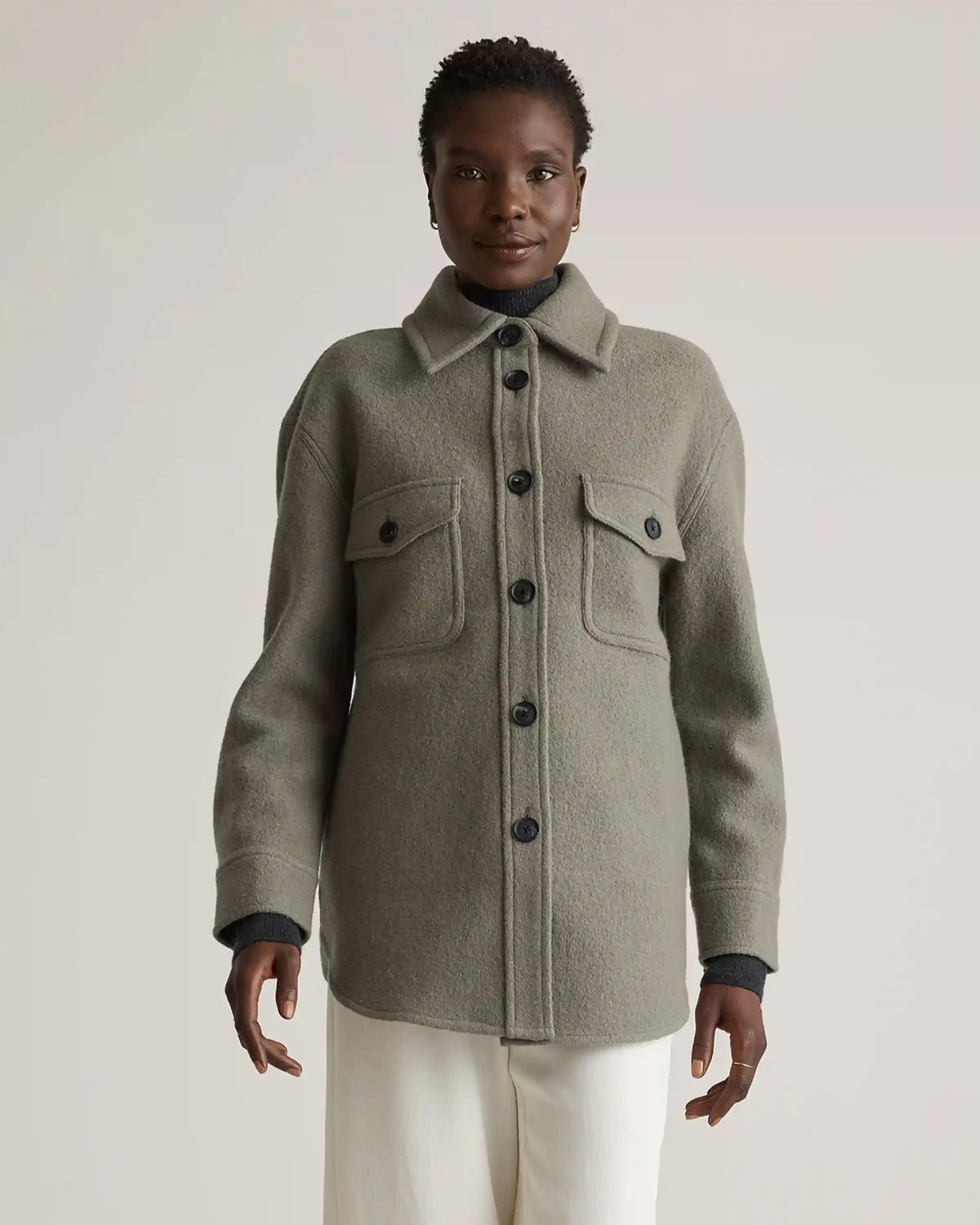 100% Merino Wool Shirt Jacket