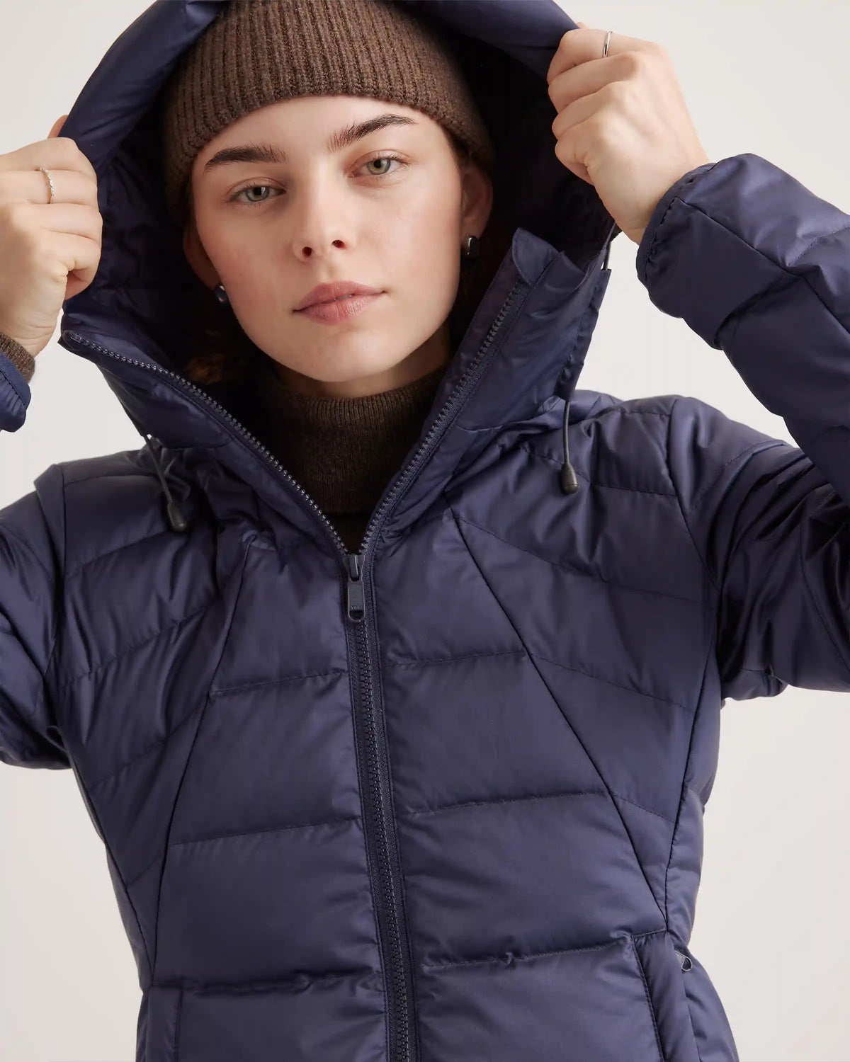 Lightweight Down Packable Puffer Hooded Jacket