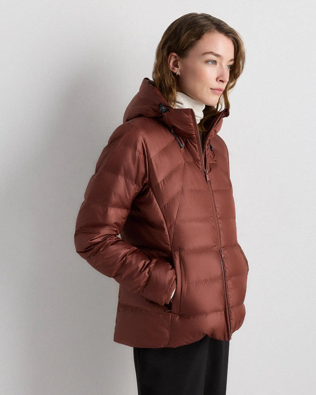 Lightweight Down Packable Puffer Hooded Jacket