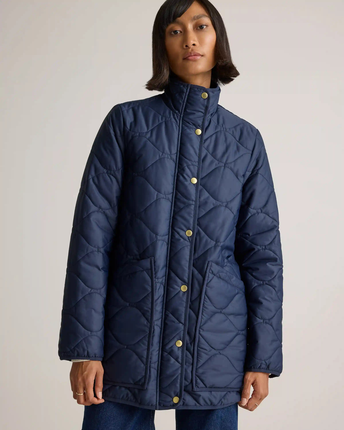 Featherless Quilted Long Puffer Jacket