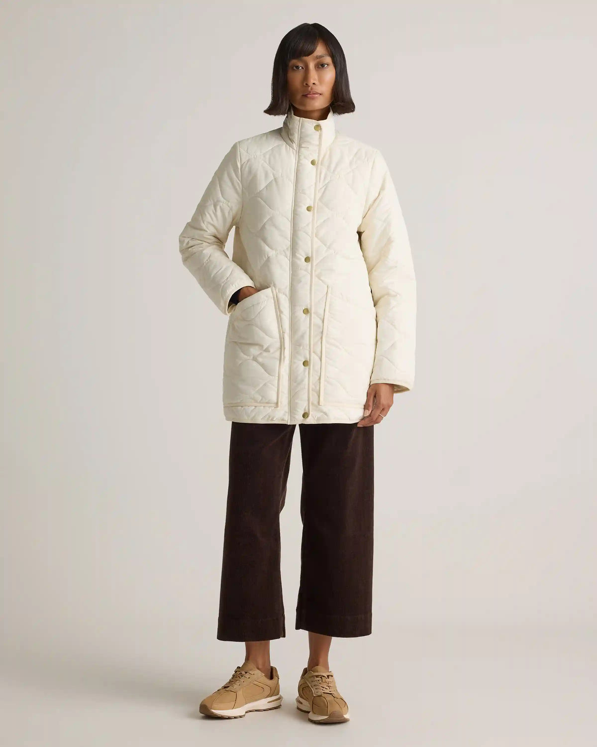 Featherless Quilted Long Puffer Jacket