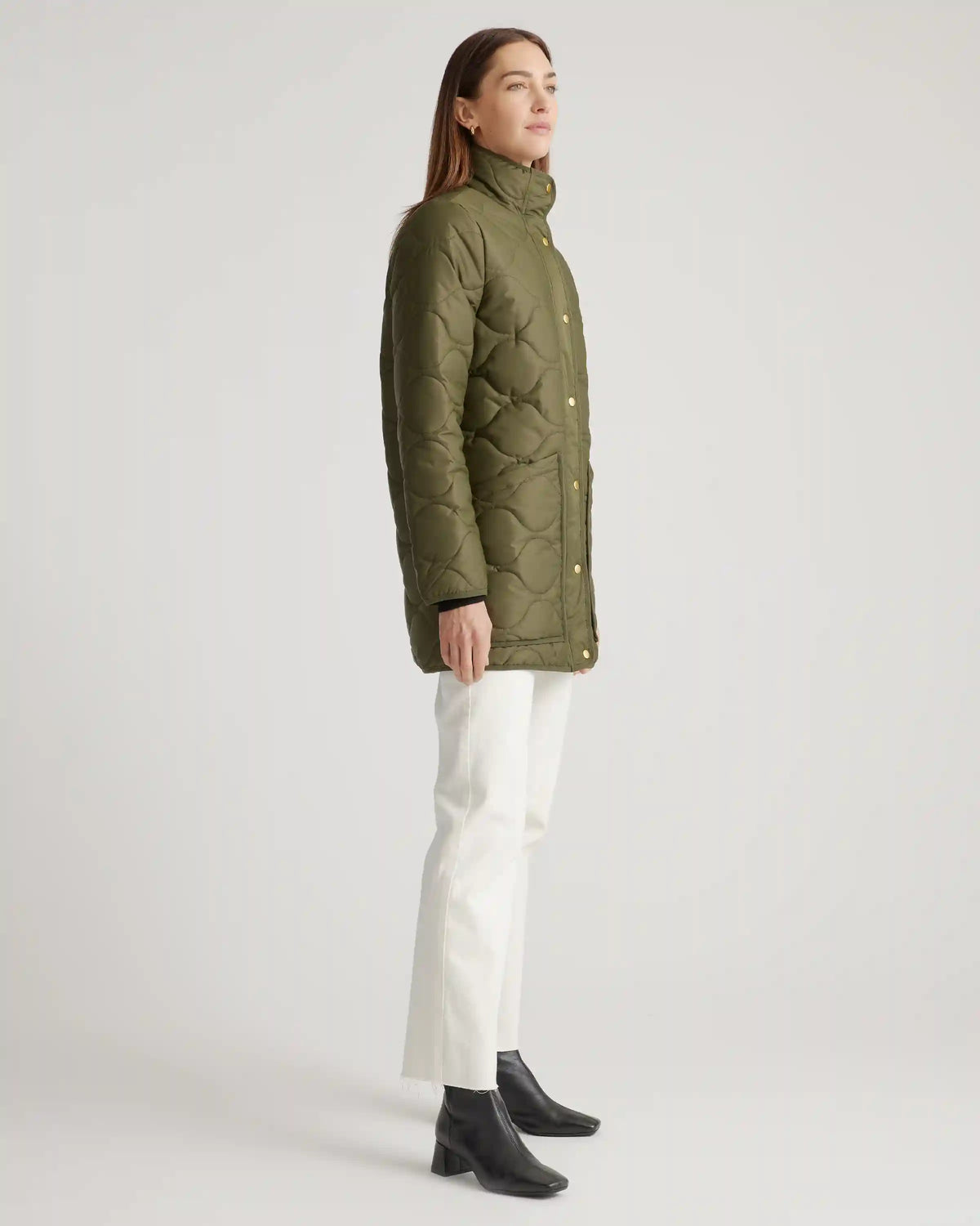 Featherless Quilted Long Puffer Jacket