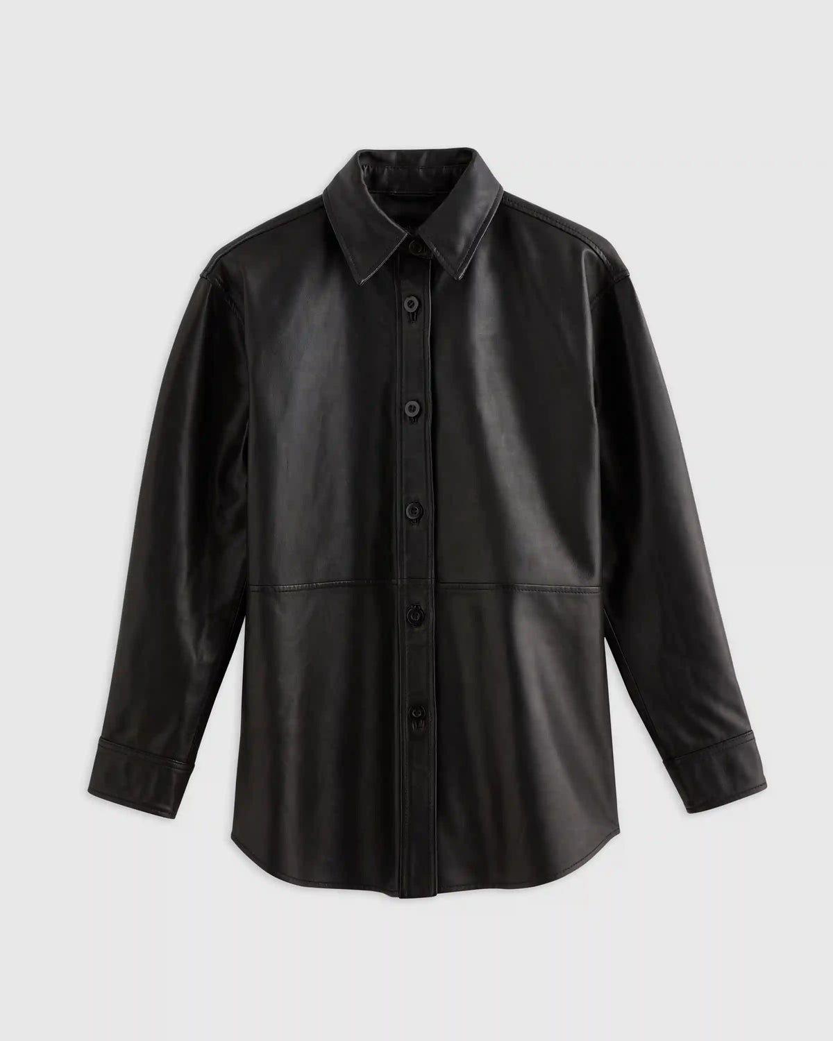 100% Leather Shirt Jacket