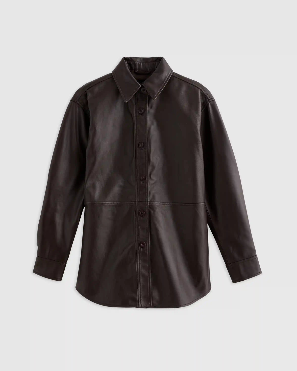 100% Leather Shirt Jacket