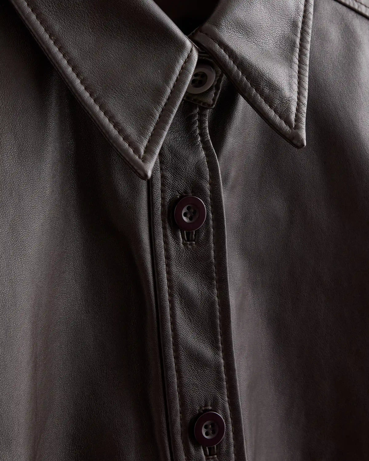 100% Leather Shirt Jacket
