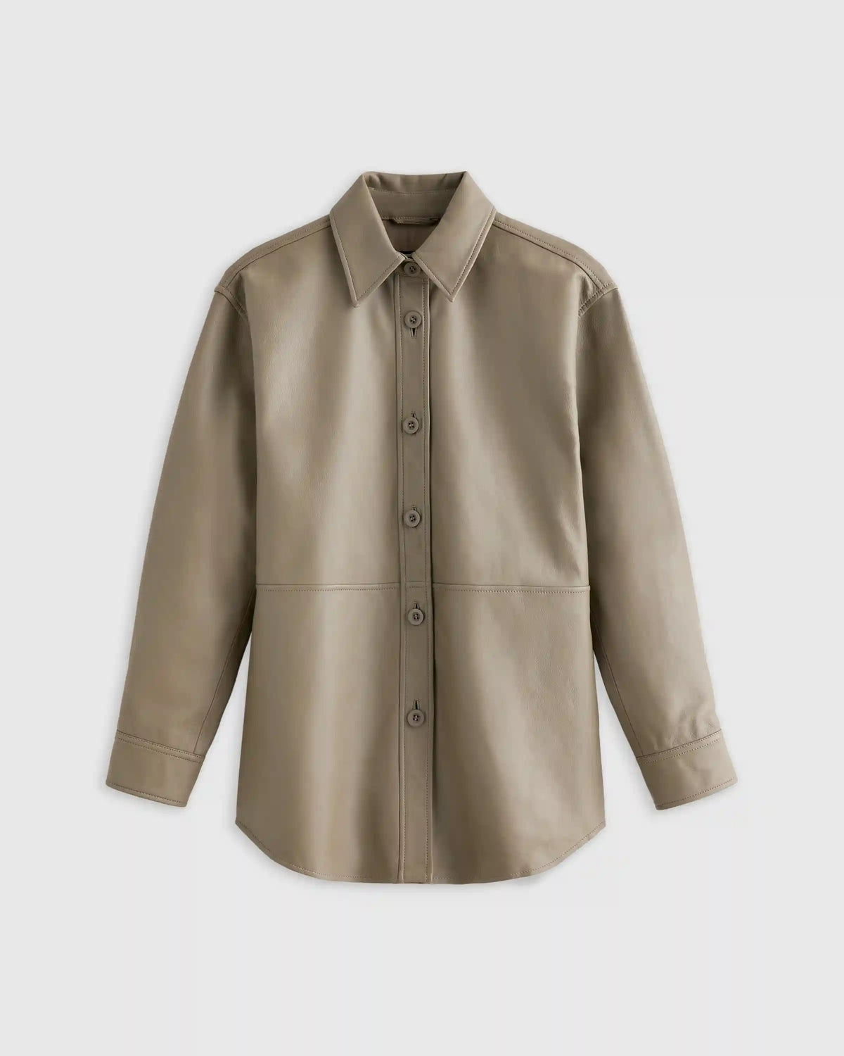 100% Leather Shirt Jacket