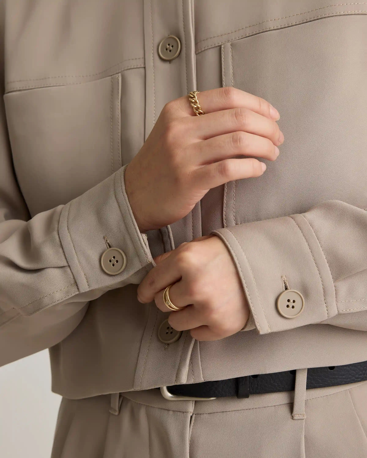 Stretch Crepe Cropped Jacket