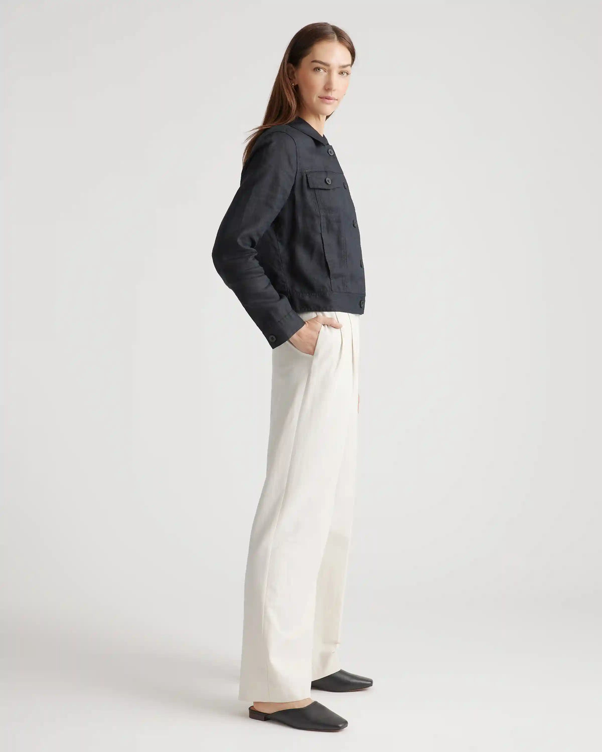 100% European Linen Jacket