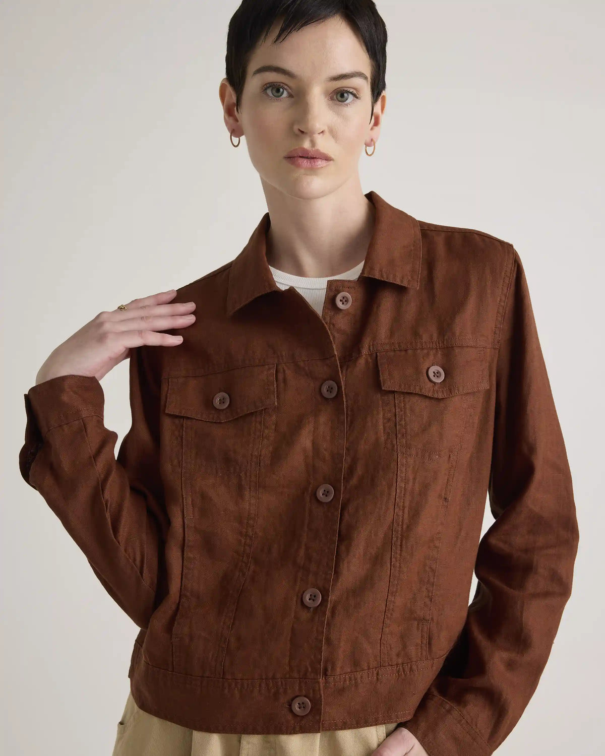 100% European Linen Jacket