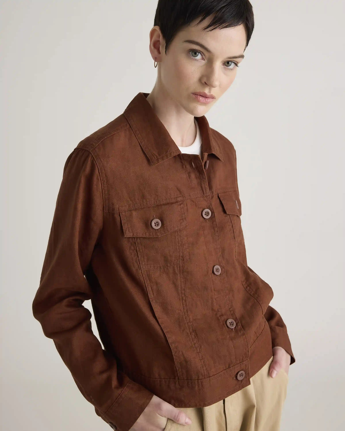 100% European Linen Jacket