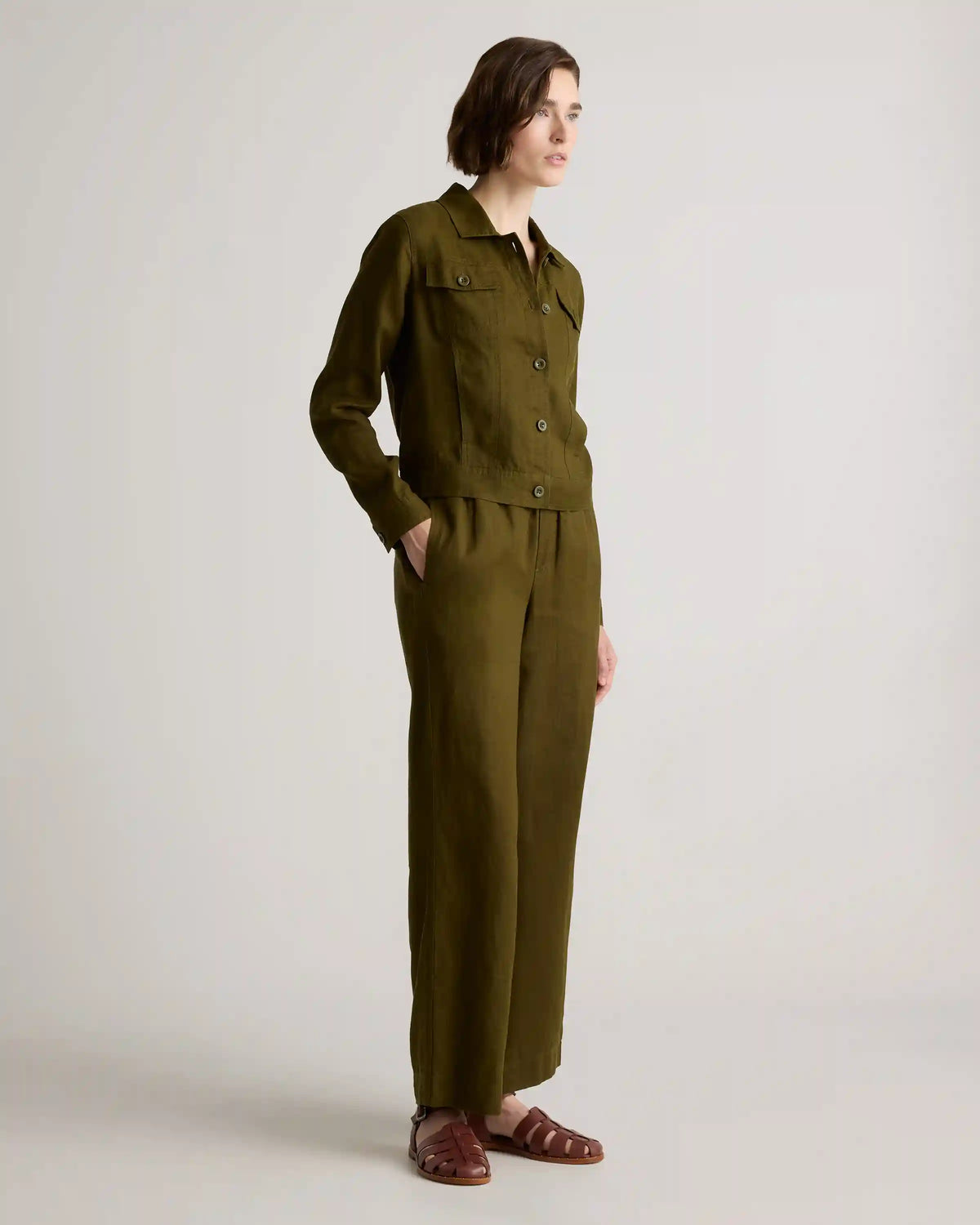 100% European Linen Jacket