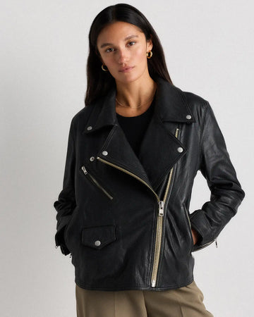100% Leather Oversized Biker Jacket