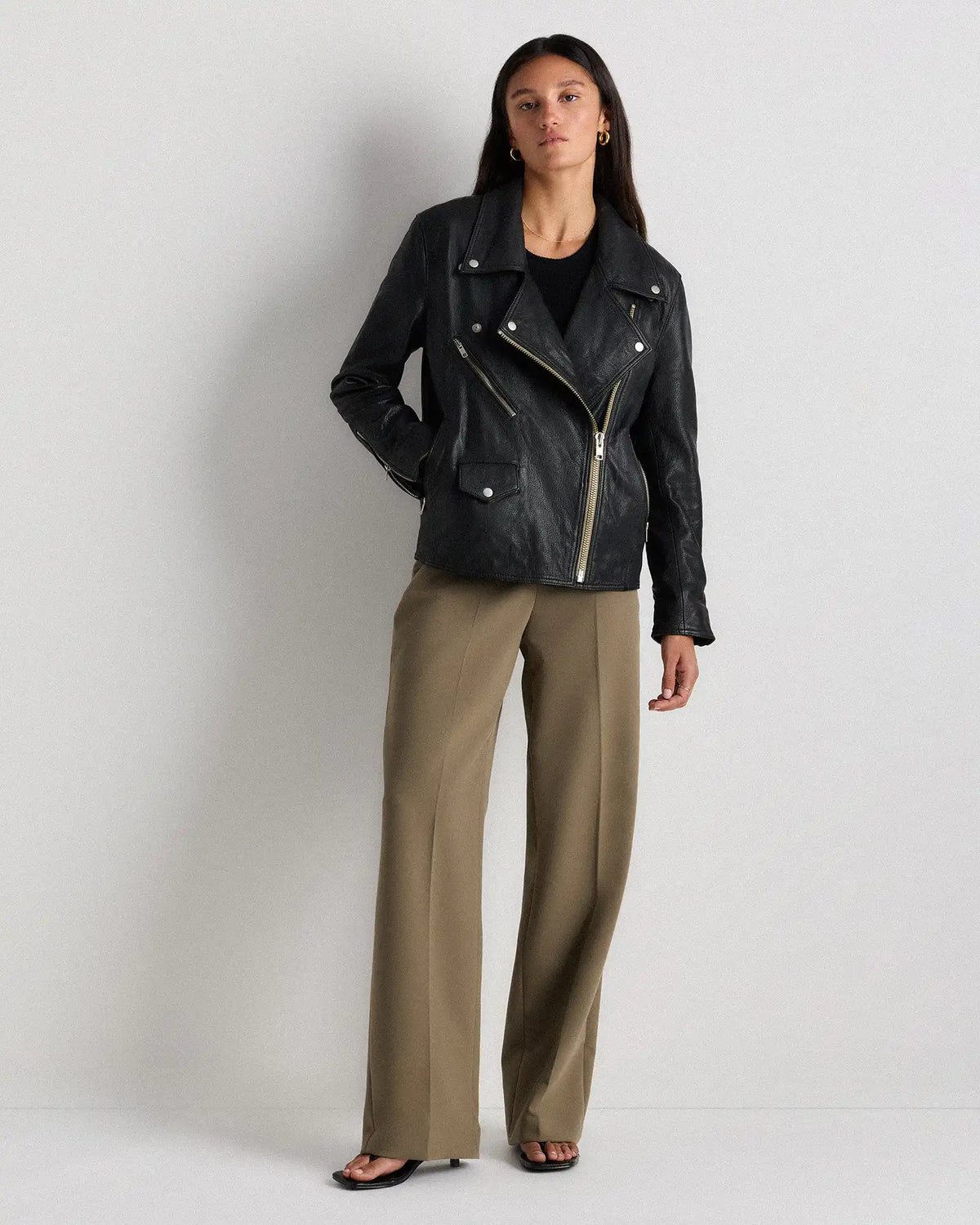 100% Leather Oversized Biker Jacket