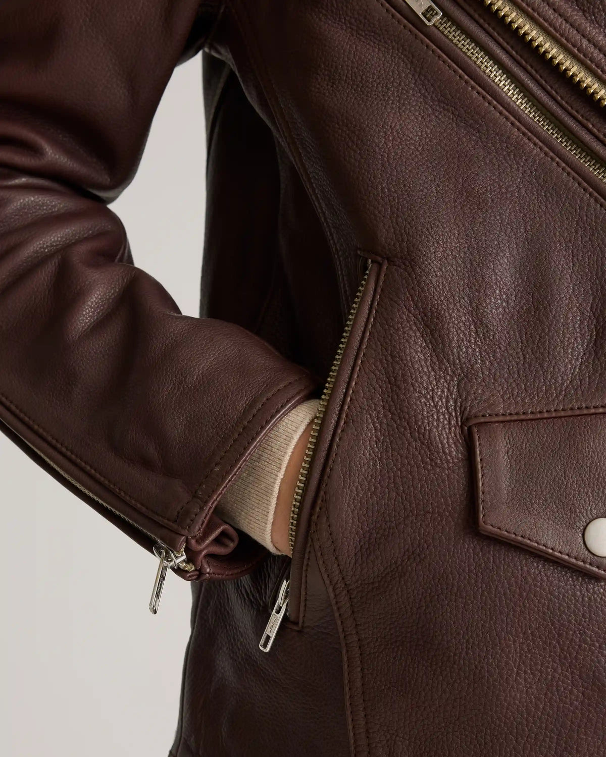 100% Leather Oversized Biker Jacket