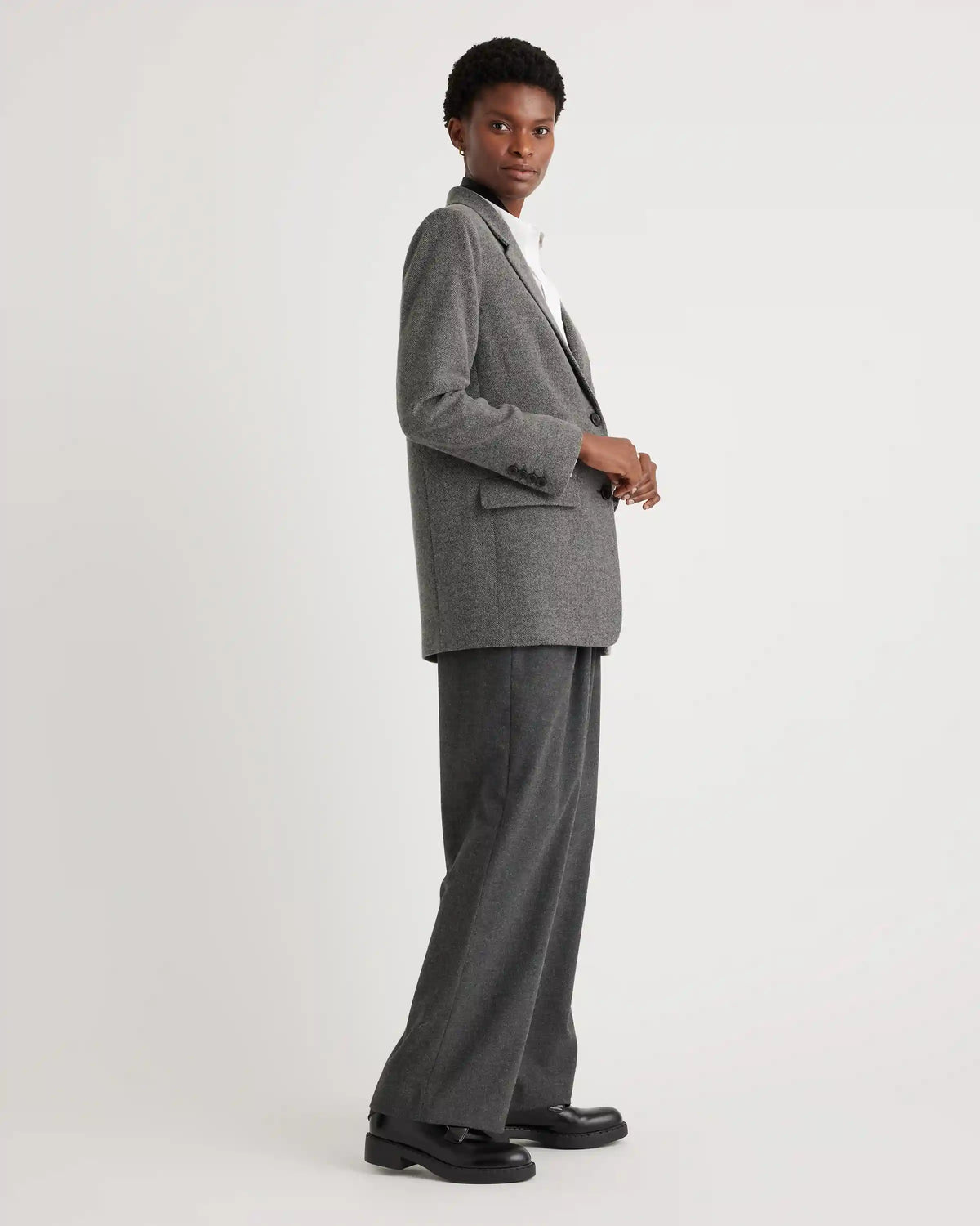 Italian Wool Oversized Blazer