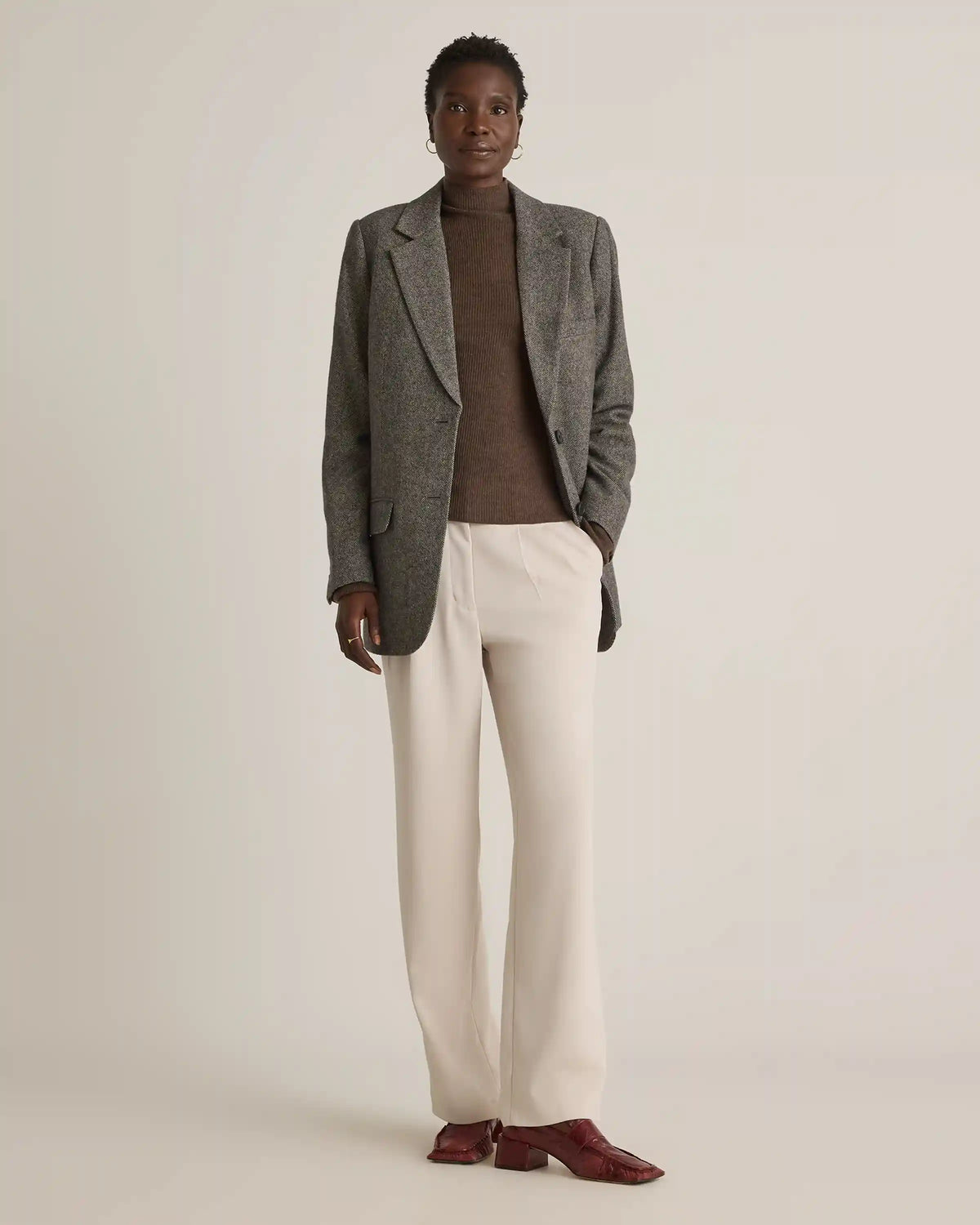 Italian Wool Oversized Blazer