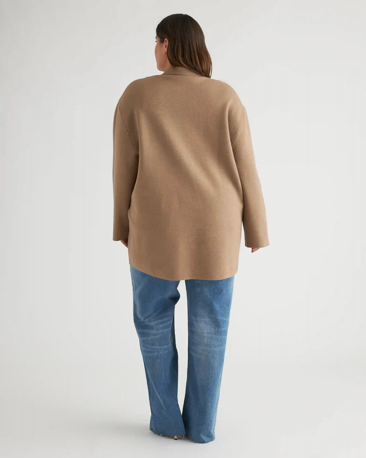 Eco-Knit Milano Stitch Oversized Shirt Jacket
