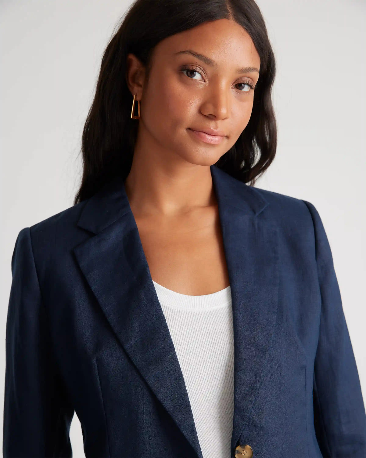 100% European Linen Structured Blazer