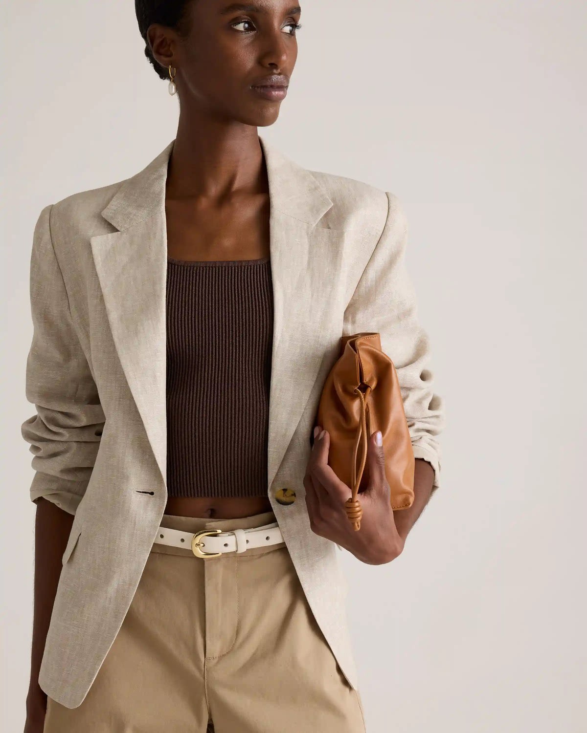 100% European Linen Structured Blazer