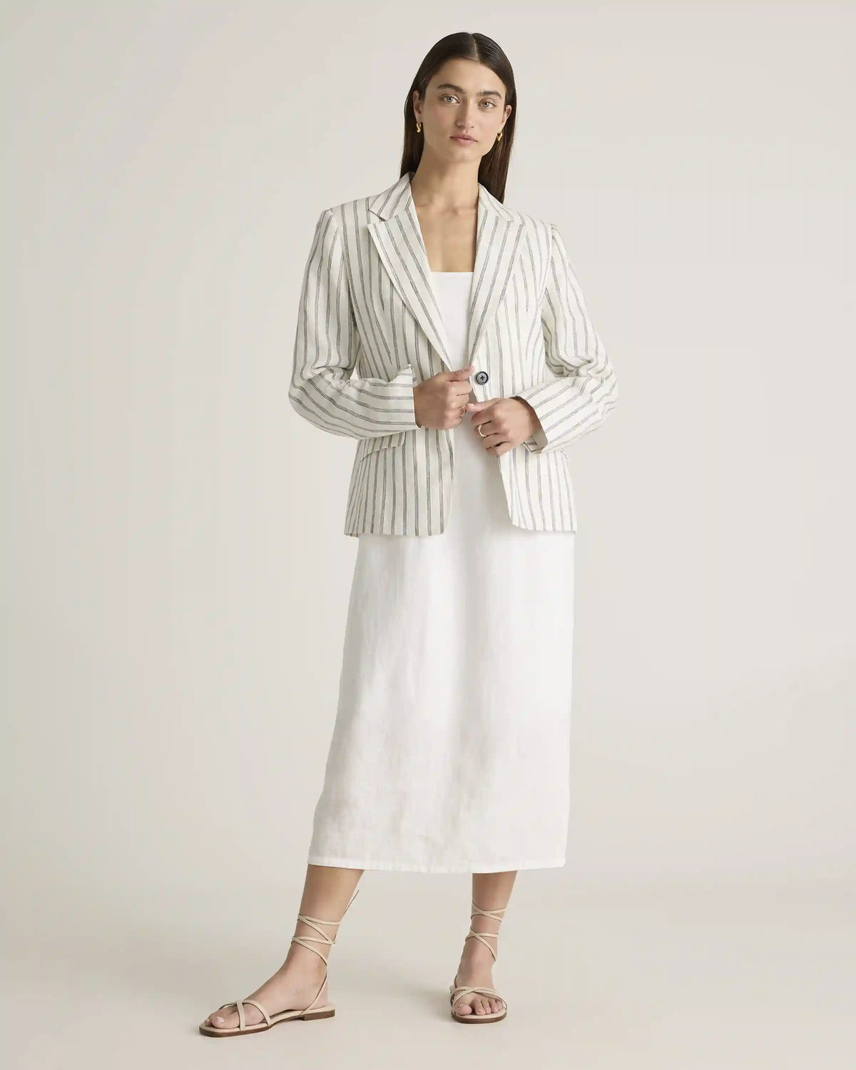100% European Linen Structured Blazer