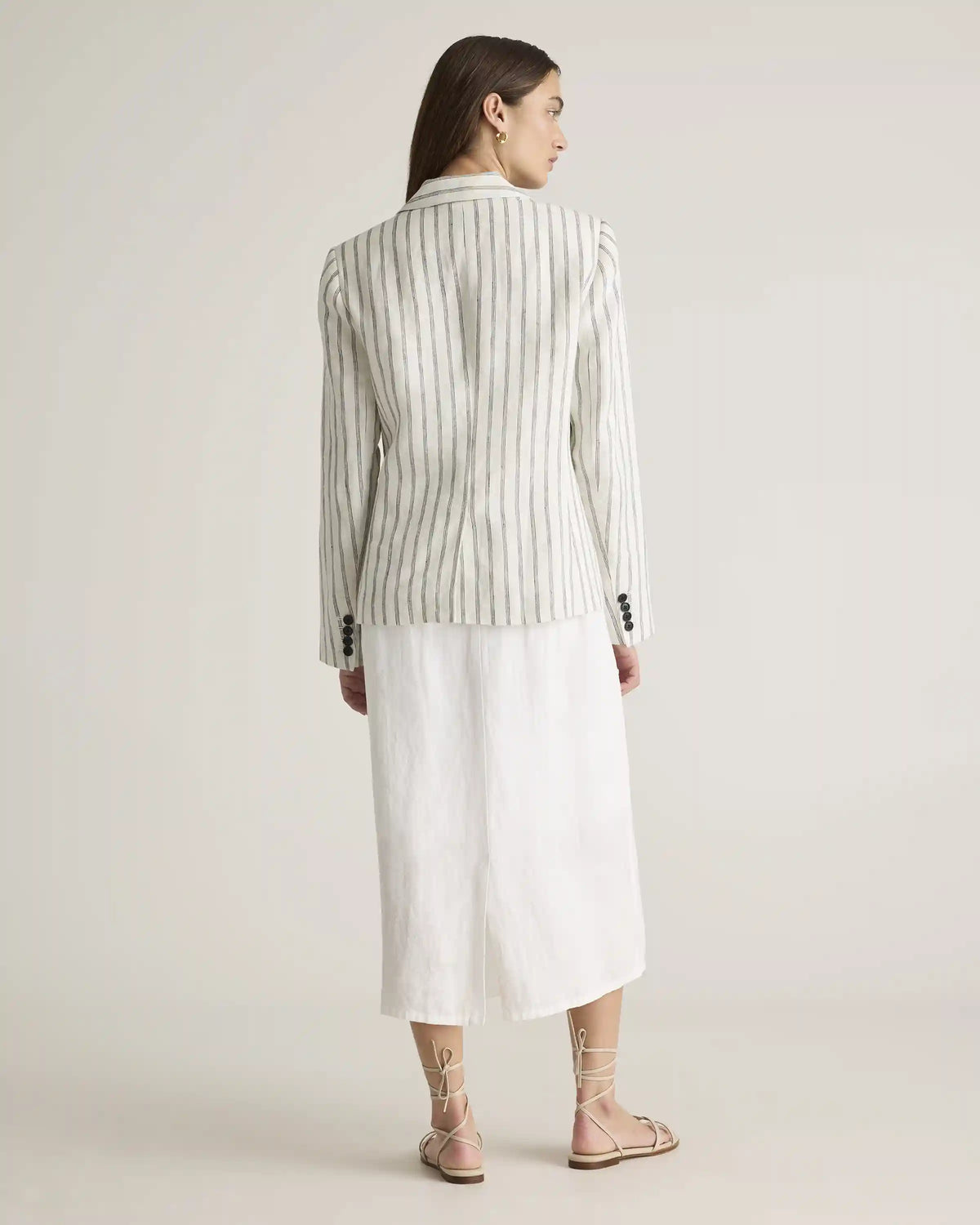 100% European Linen Structured Blazer