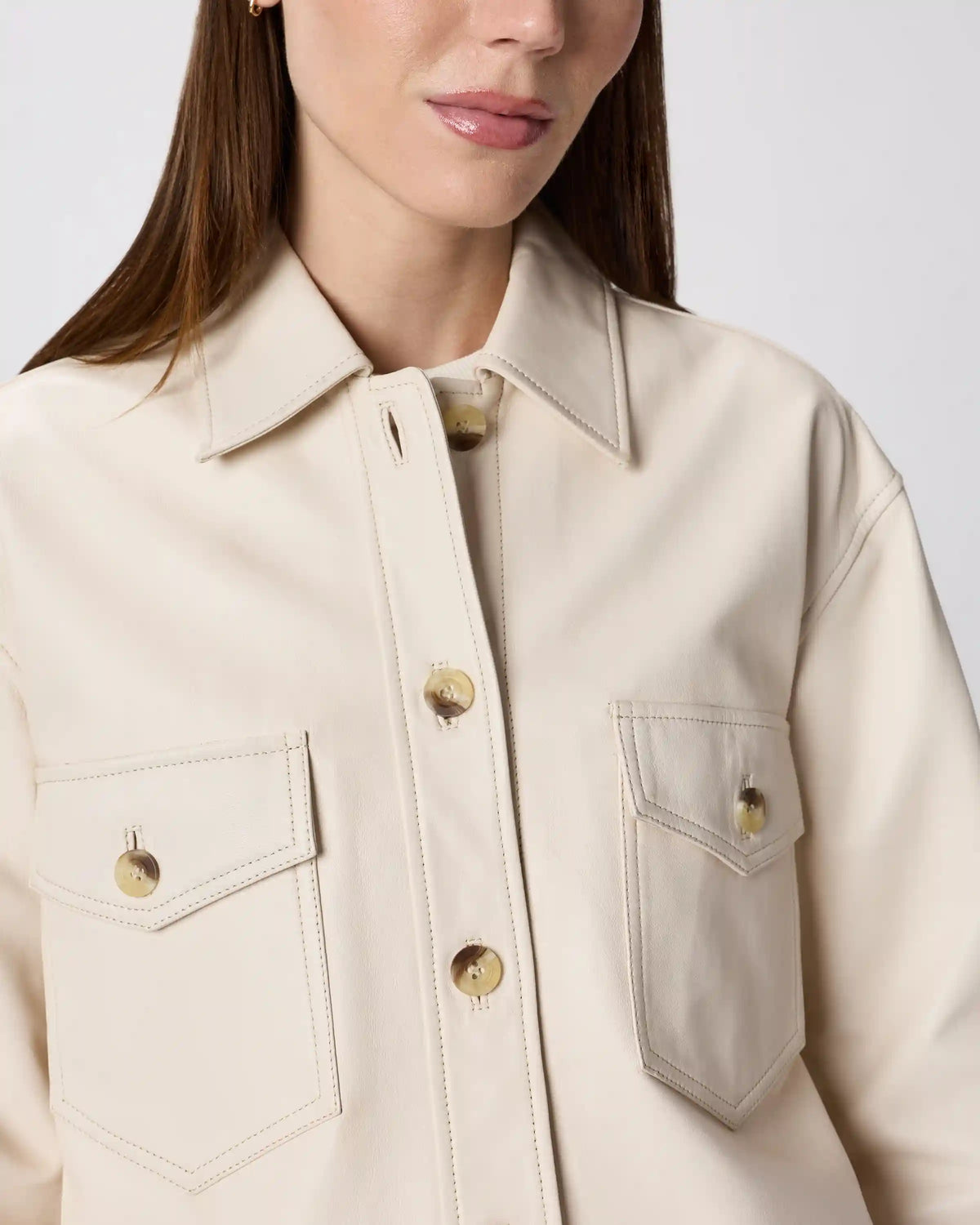 100% Leather Cropped Jacket