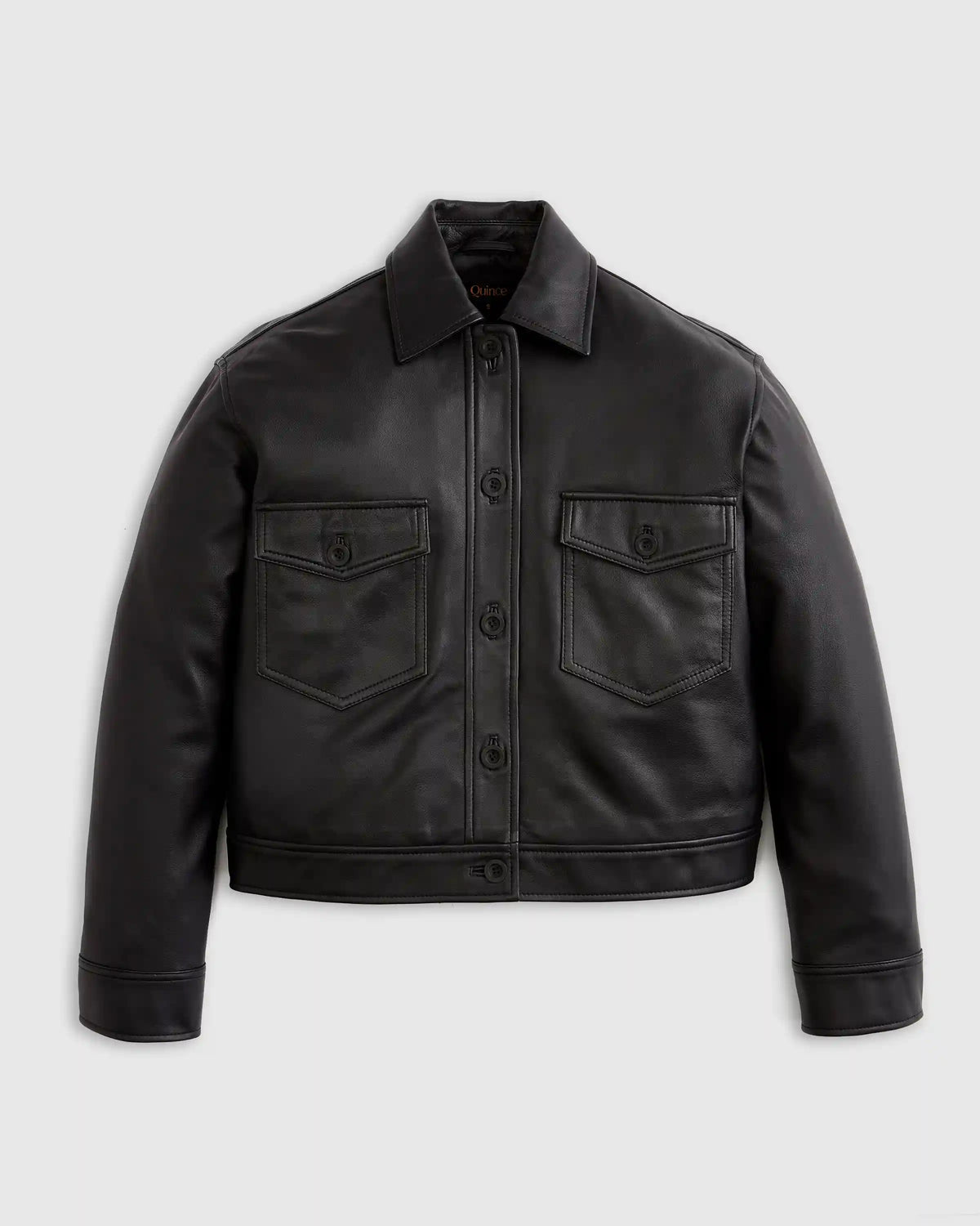100% Leather Cropped Jacket