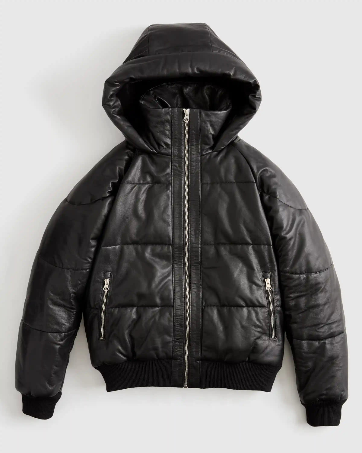 100% Leather Puffer Jacket