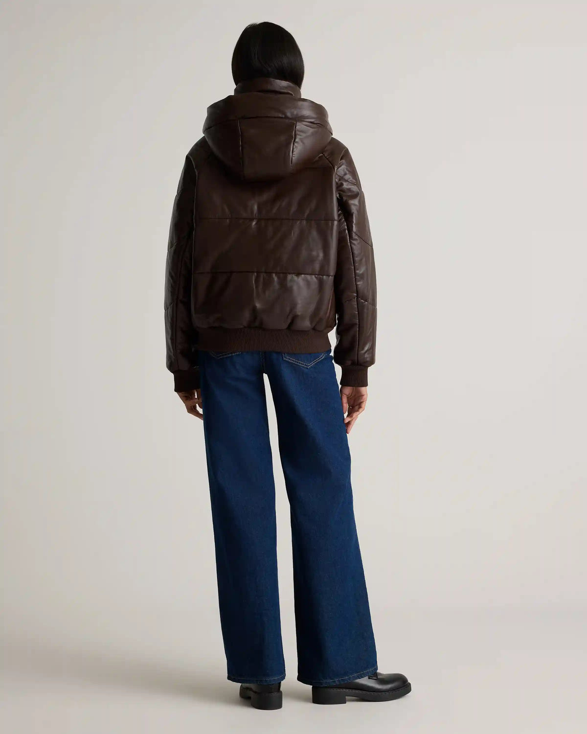 100% Leather Puffer Jacket