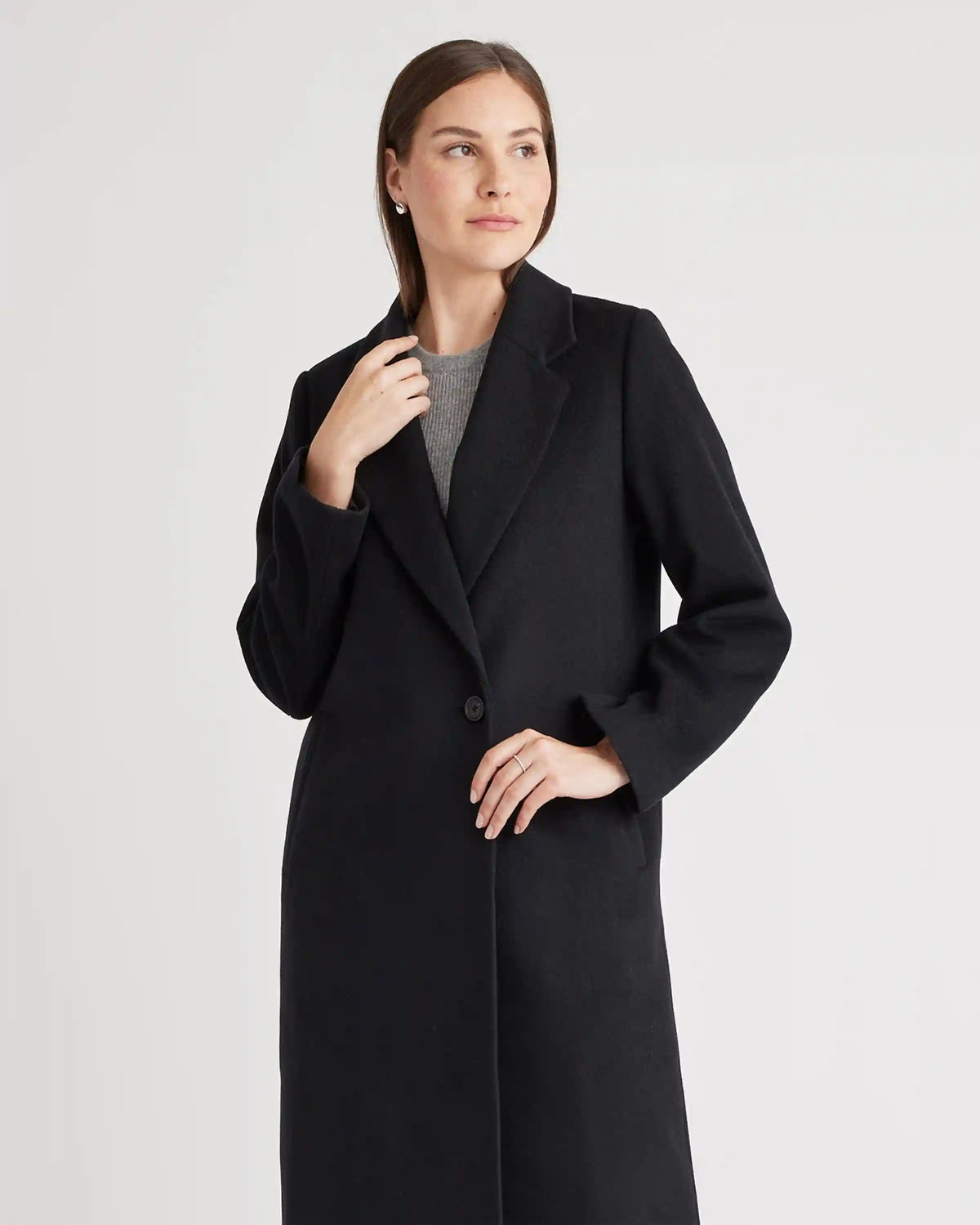Italian Wool Classic Single-Breasted Coat
