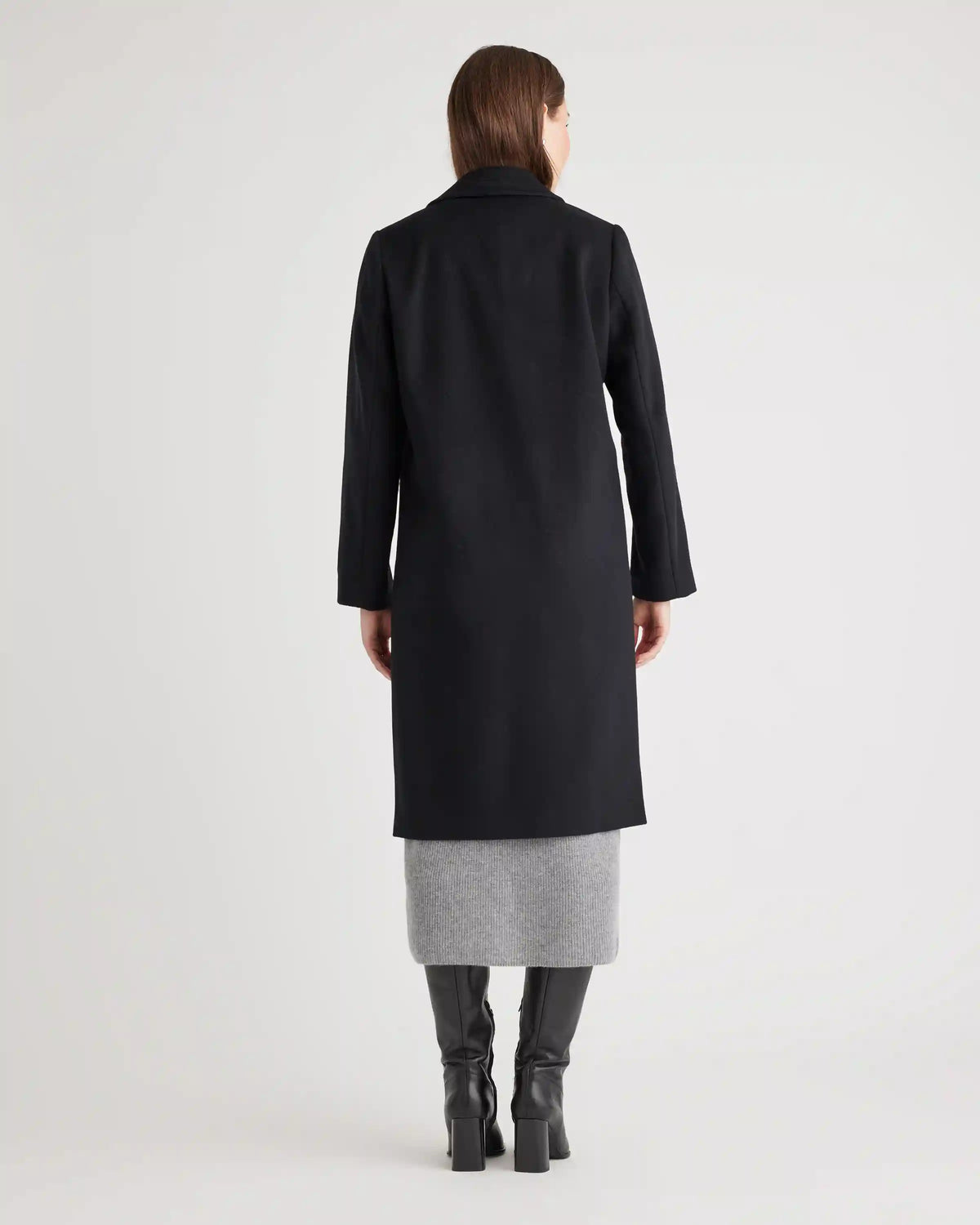 Italian Wool Classic Single-Breasted Coat