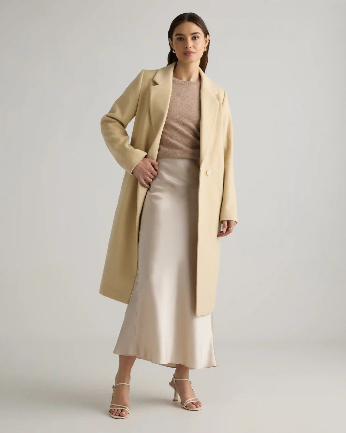Italian Wool Classic Single-Breasted Coat