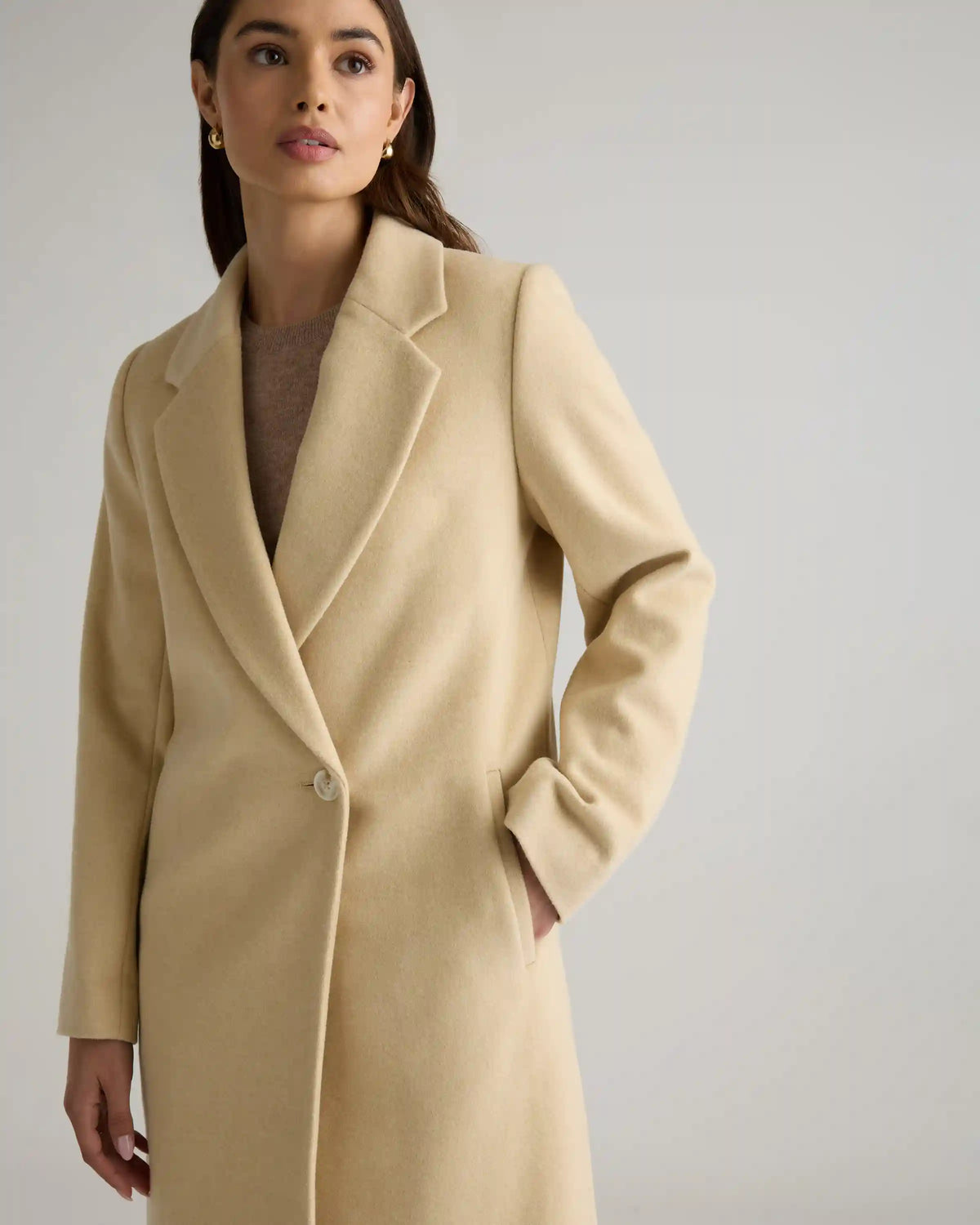 Italian Wool Classic Single-Breasted Coat