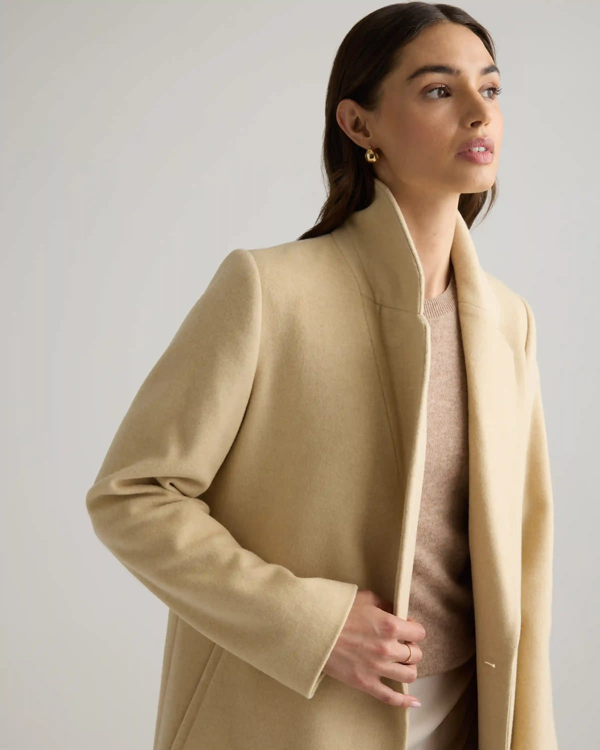 Italian Wool Classic Single-Breasted Coat