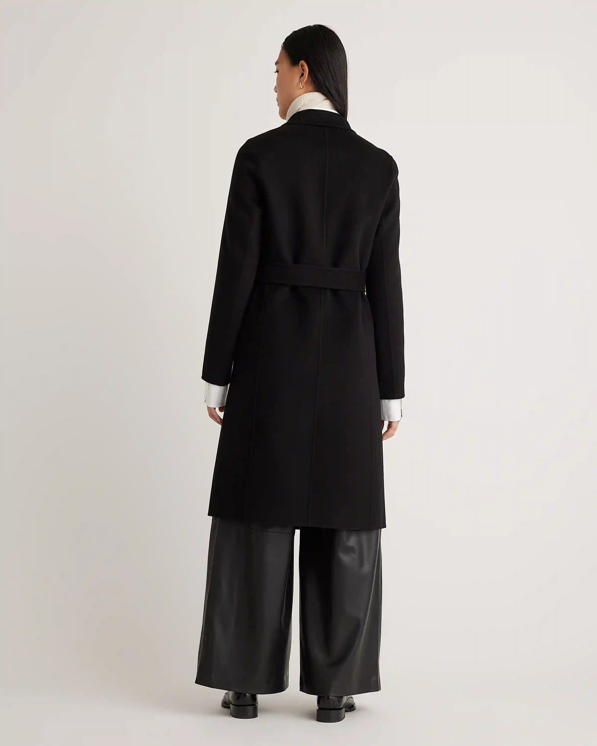 100% Mongolian Cashmere Double-Faced Wrap Coat