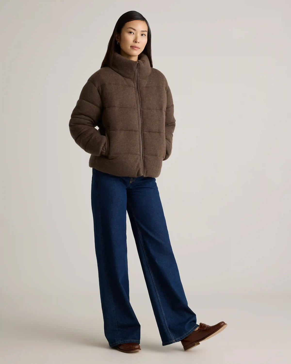 Mongolian Cashmere Puffer Jacket