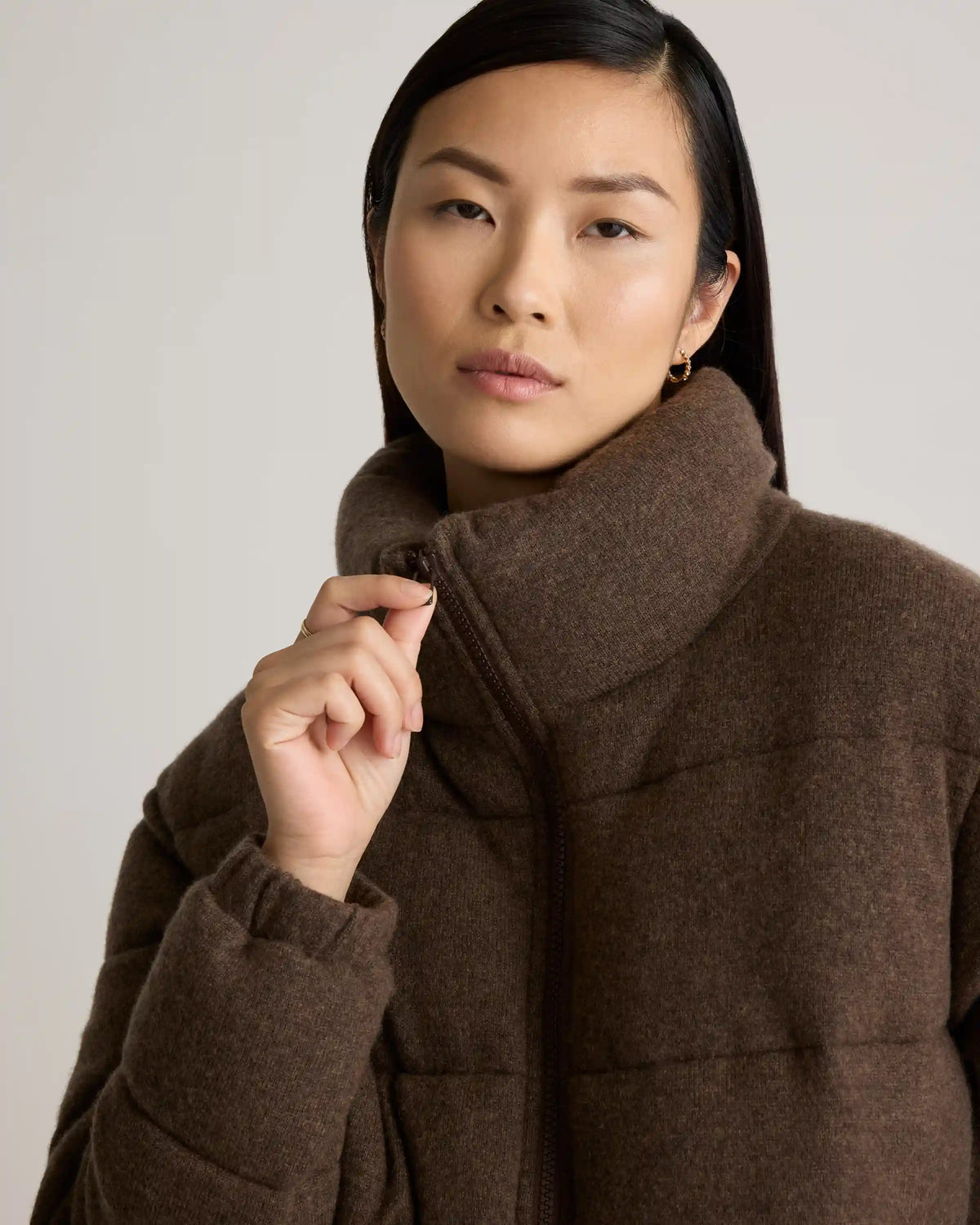 Mongolian Cashmere Puffer Jacket