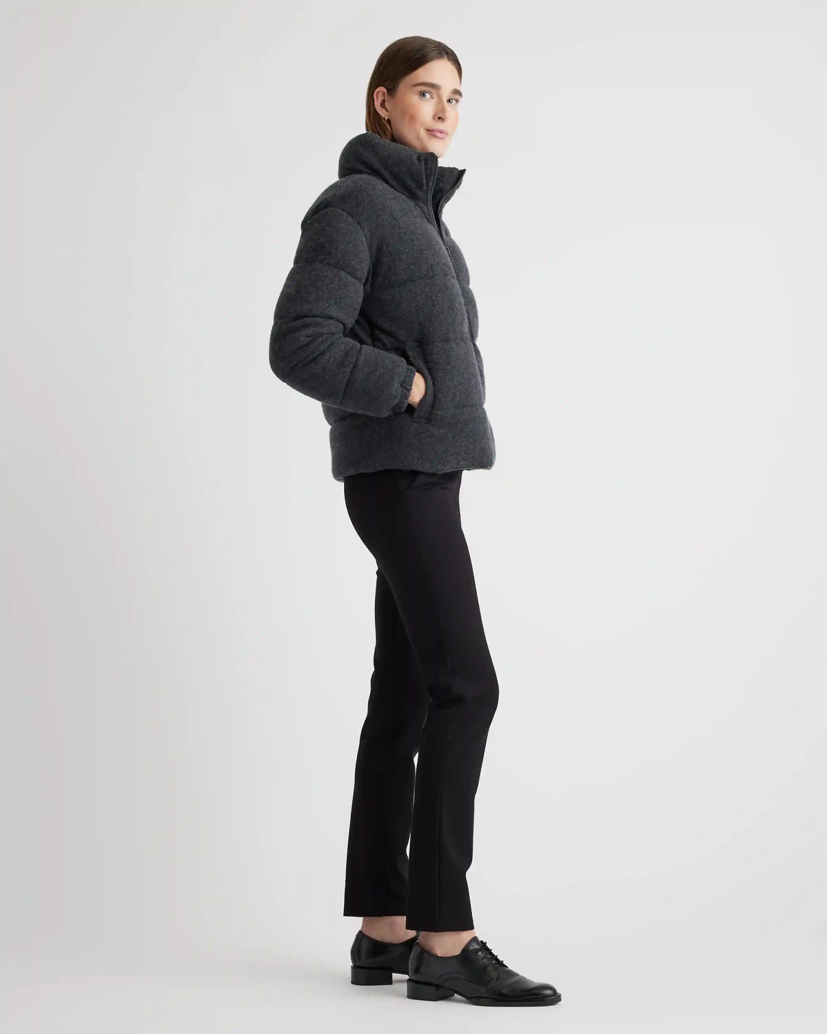 Mongolian Cashmere Puffer Jacket