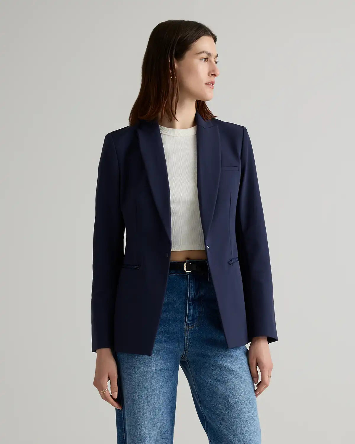 Scuba Single-Breasted Convertible Blazer