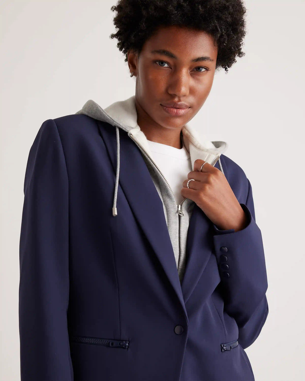Organic Heavyweight Fleece Hoodie Blazer Insert