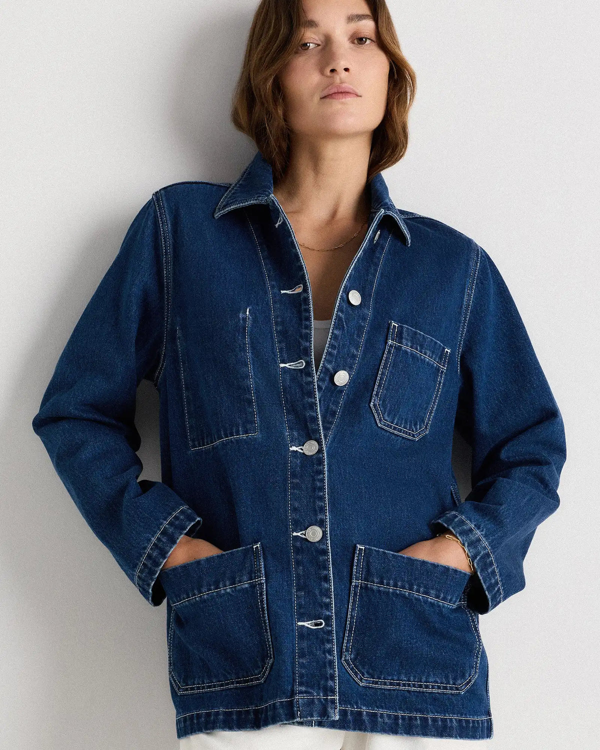 100% Organic Cotton Denim Chore Jacket