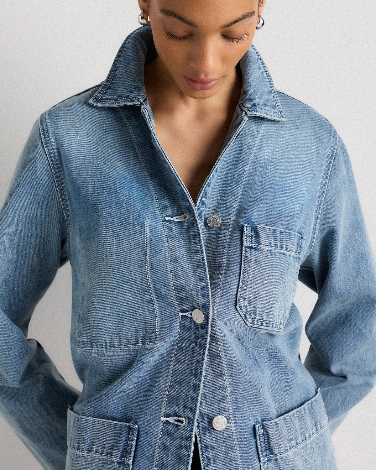 100% Organic Cotton Denim Chore Jacket