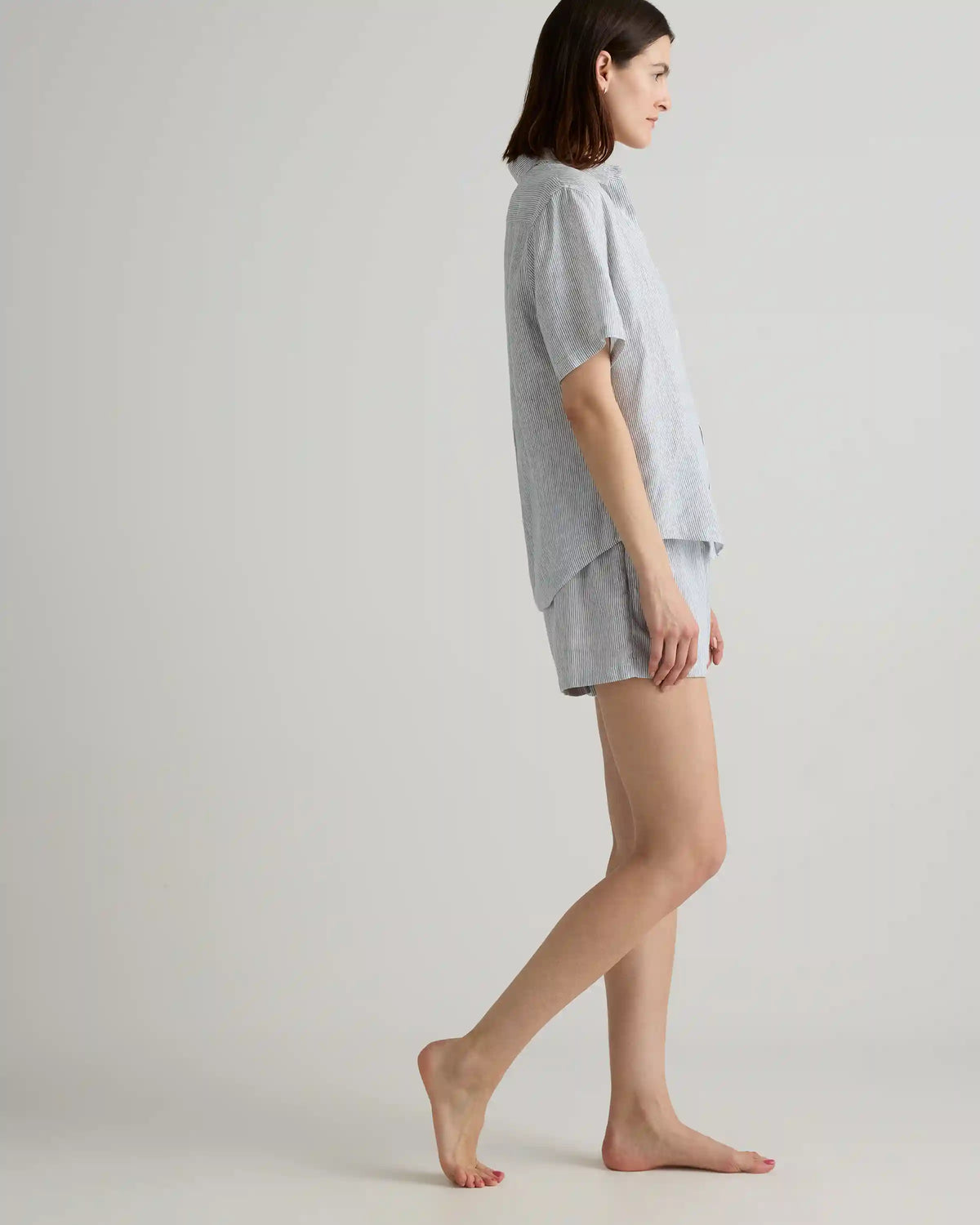 100% European Linen Shorts Pajama Set