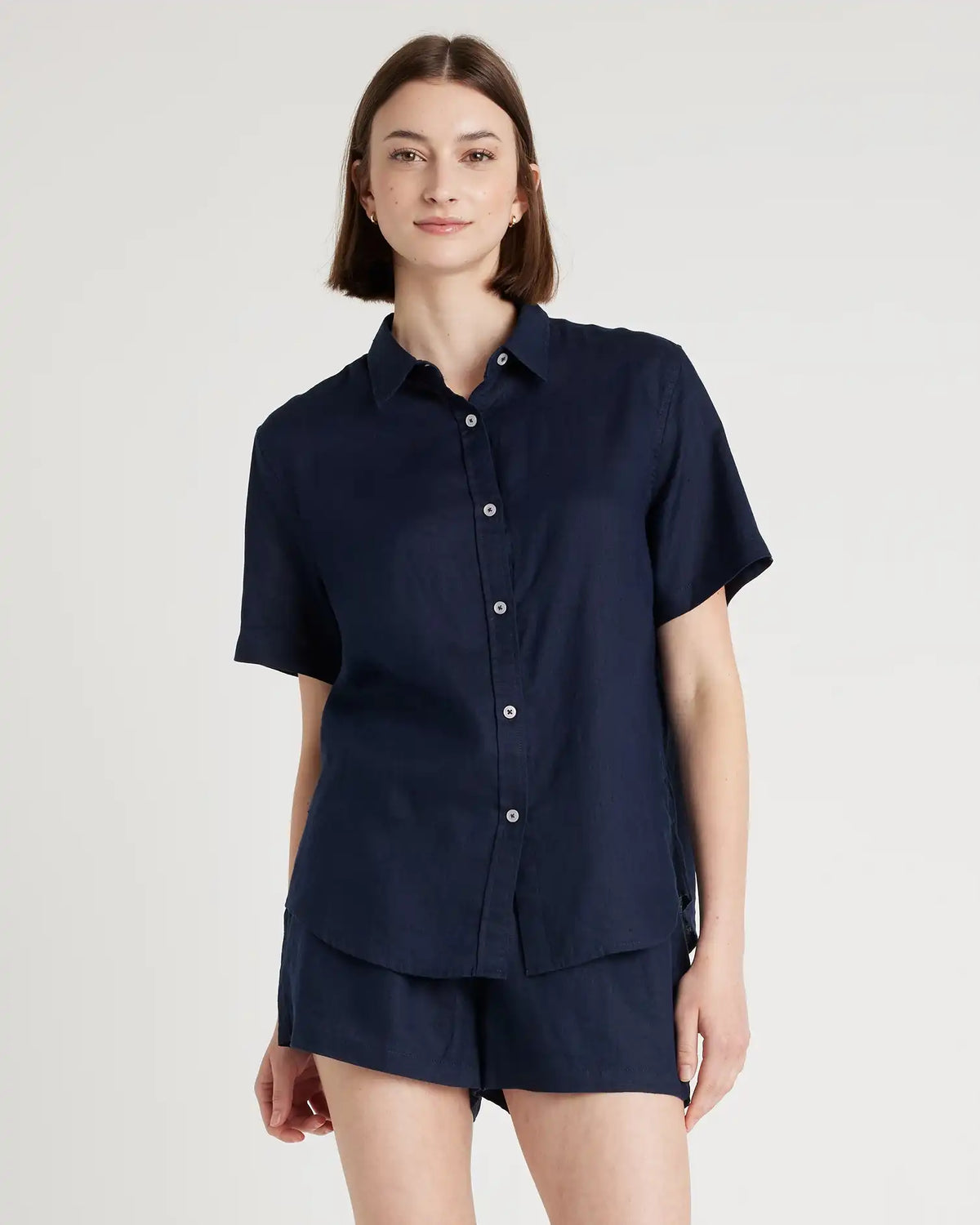 100% European Linen Shorts Pajama Set